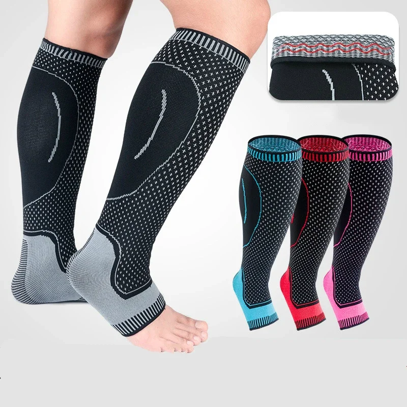 Ankle Brace Sock - 1 Pair Ankle Calf Compression Sleeve