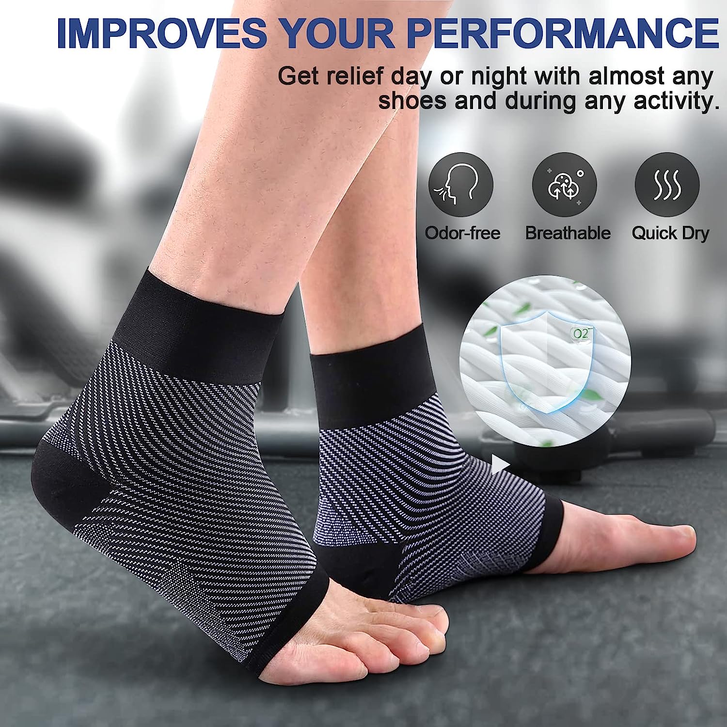 1pair Plantar Fasciitis Compre - Ankle Brace Sock review and price