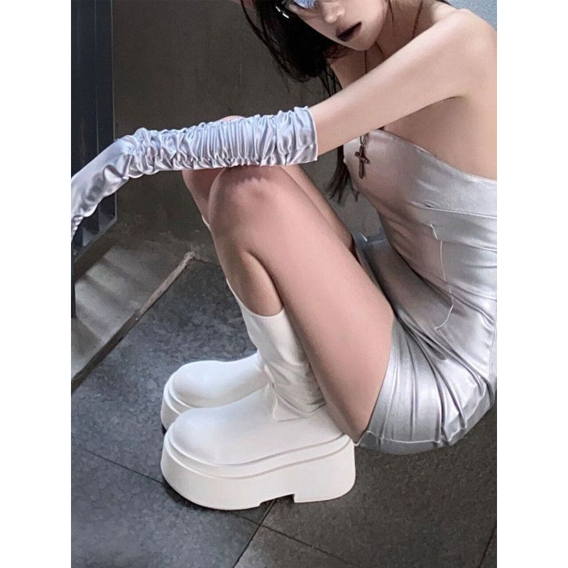 Thick soled long tube boots fo - Knee High Sock Women review and price