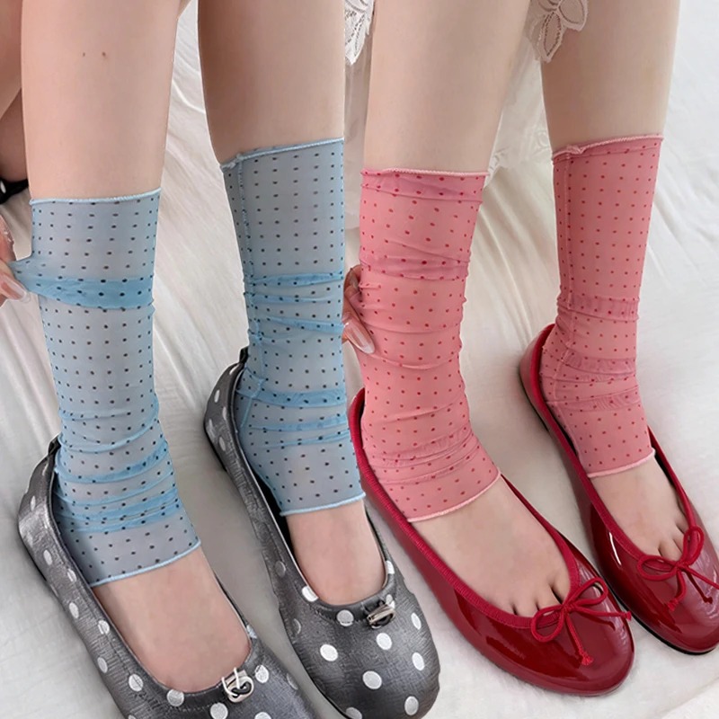 2026 Fashion Polka Dot Lace So - Silk Sock Bamboo review and price